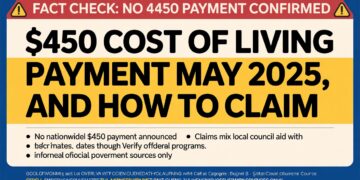 $450 Cost of Living Payment May 2025
