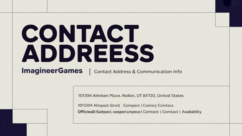 Contact Address Imagineergames