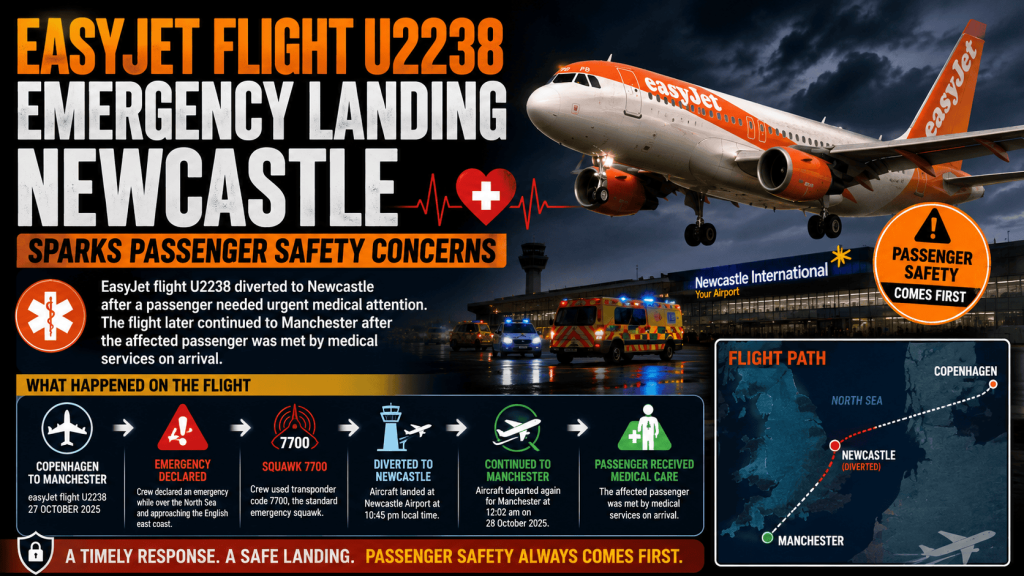 EasyJet Flight U2238 Emergency Landing Newcastle