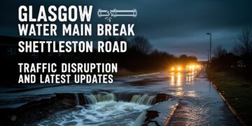 Glasgow Water Main Break Shettleston Road