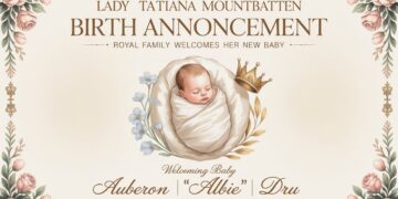 Lady Tatiana Mountbatten Birth Announcement