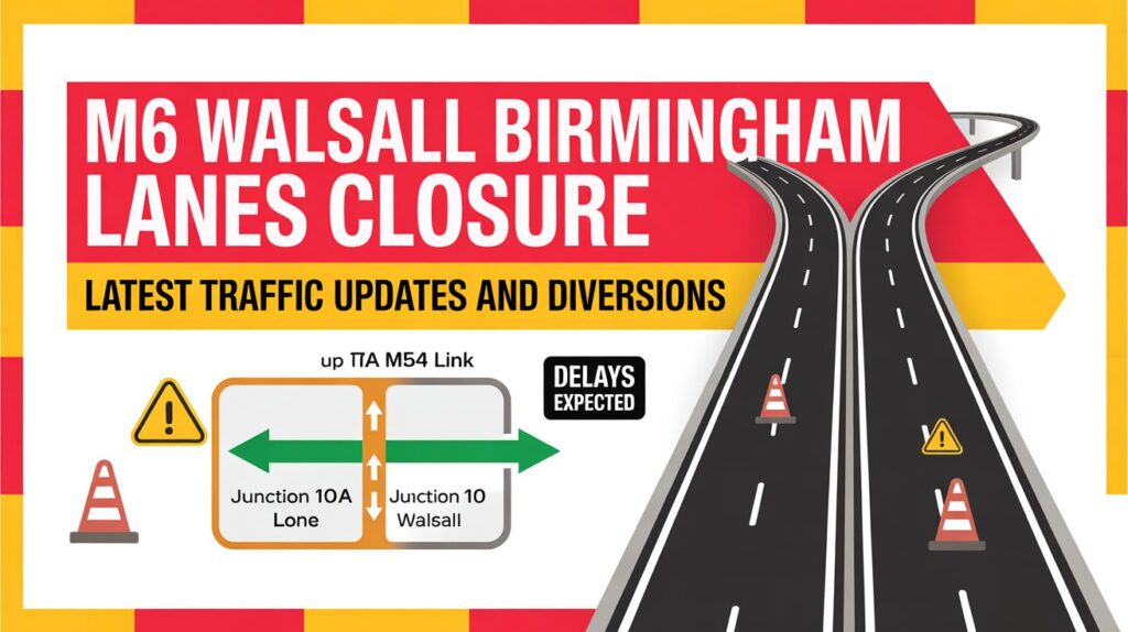 M6 Walsall Birmingham Lanes Closure