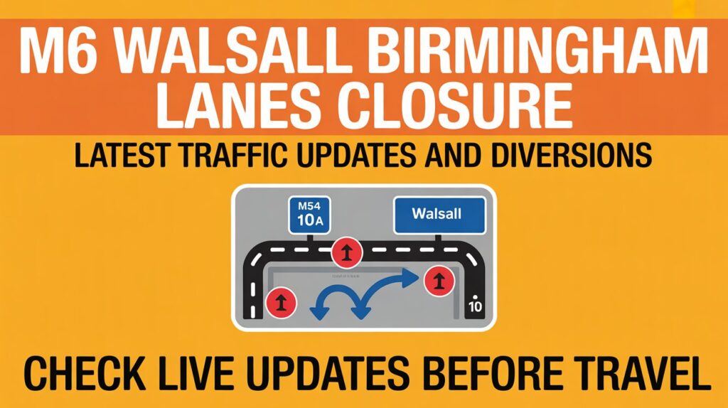 M6 Walsall Birmingham Lanes Closure
