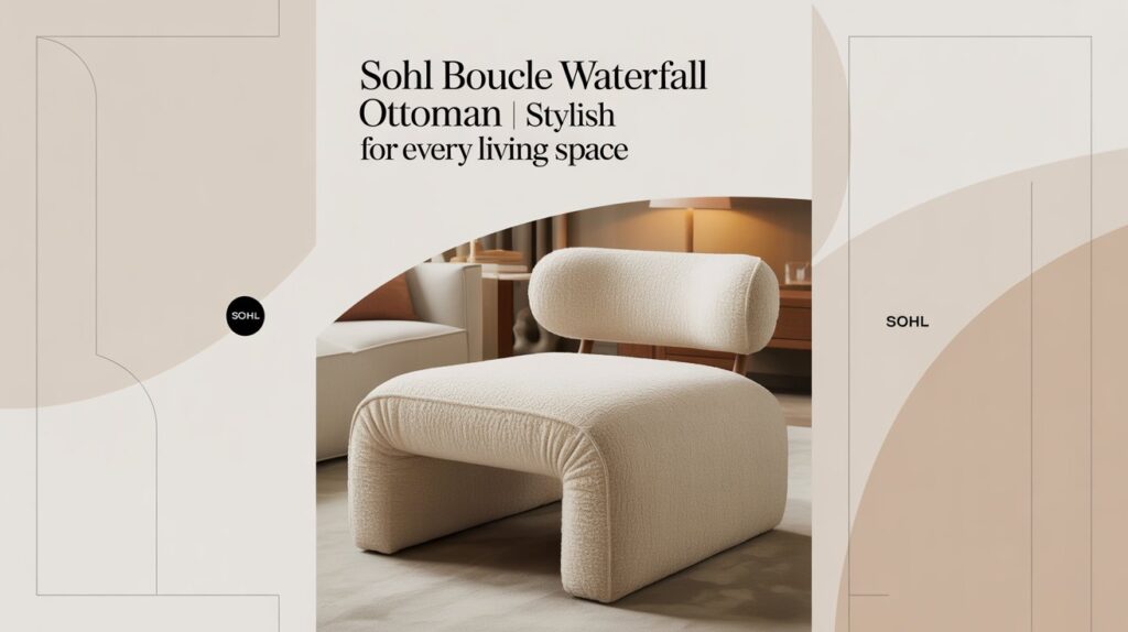 Sohl Boucle Waterfall Ottoman