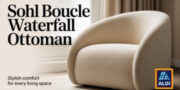 Sohl Boucle Waterfall Ottoman