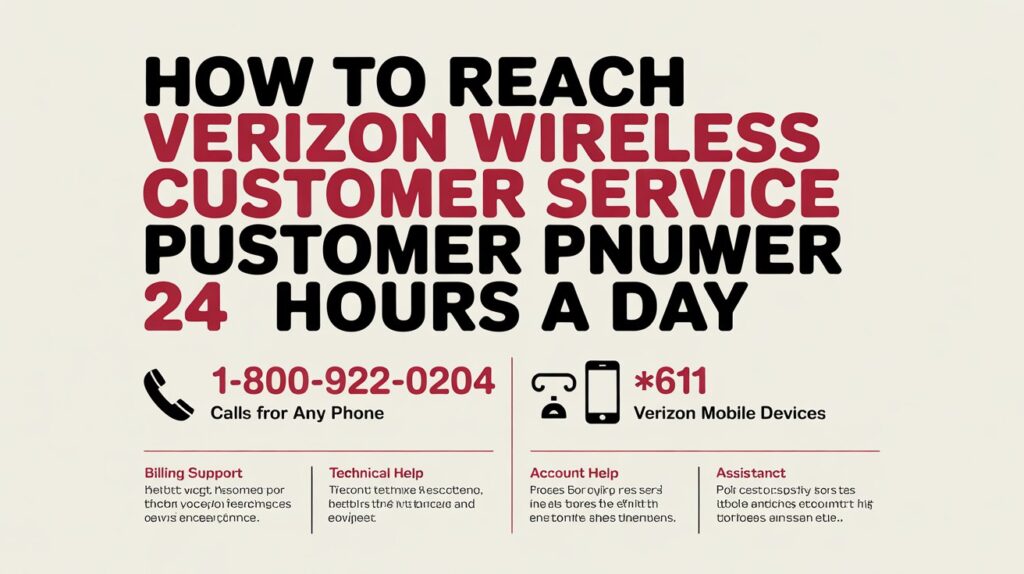 Verizon Wireless Customer Service Phone Number 24 Hours