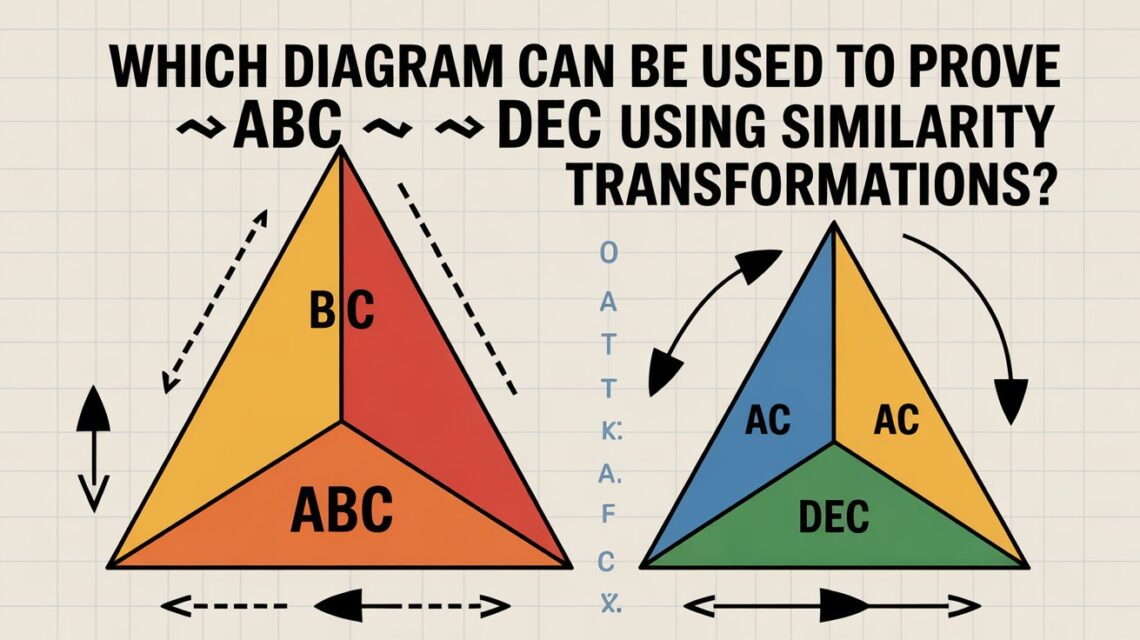 Which Diagram Can Be Used To Prove △ABC ~ △DEC Using Similarity Transformations?