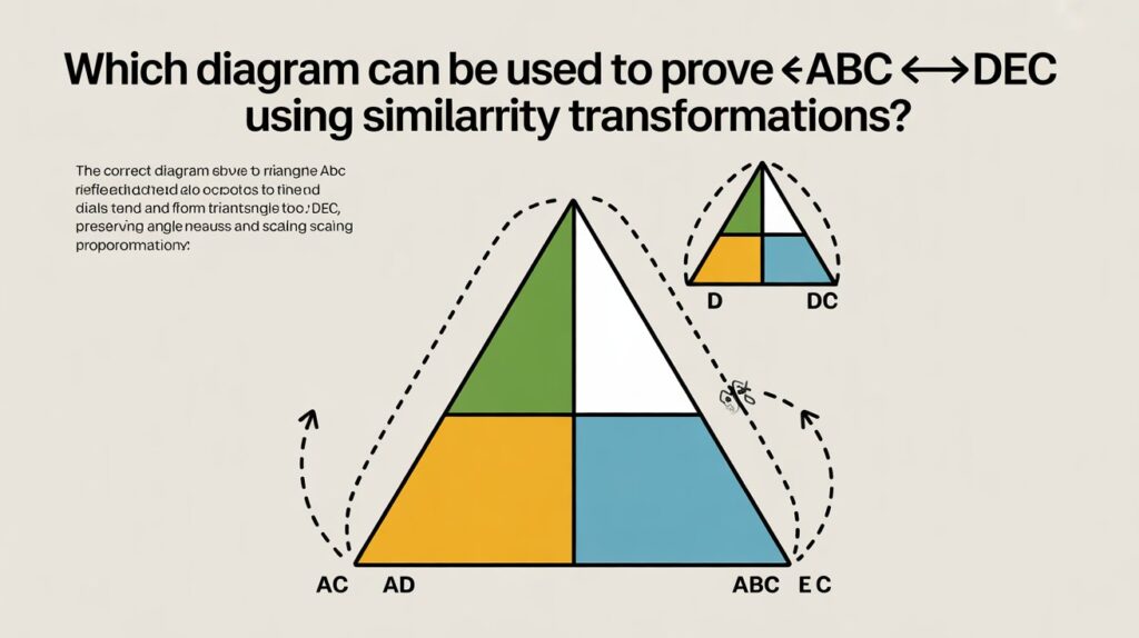 Which Diagram Can Be Used To Prove △ABC ~ △DEC Using Similarity Transformations?