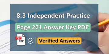 8.3 Independent Practice Page 221 Answer Key