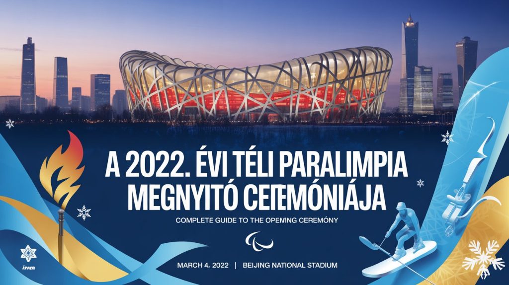 A 2022. Évi Téli Paralimpia Megnyitó Ceremóniája