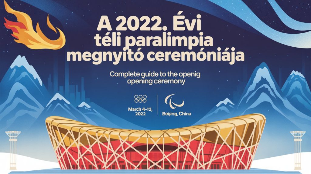 A 2022. Évi Téli Paralimpia Megnyitó Ceremóniája