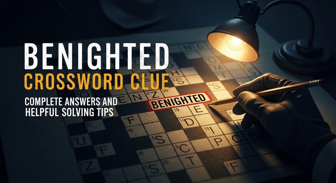 Benighted Crossword Clue