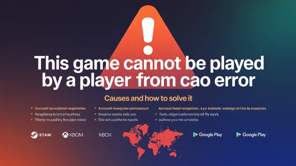 This Game Cannot Be Played by a Player from CAO Error