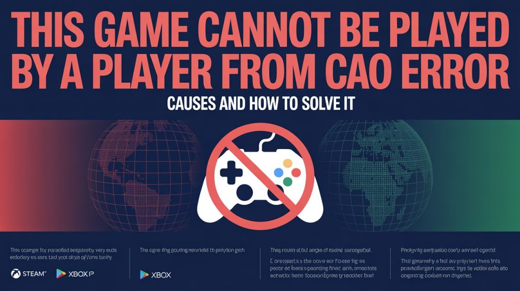 This Game Cannot Be Played by a Player from CAO Error