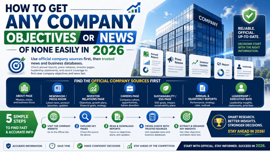 Get Any Company Objectives or News of None