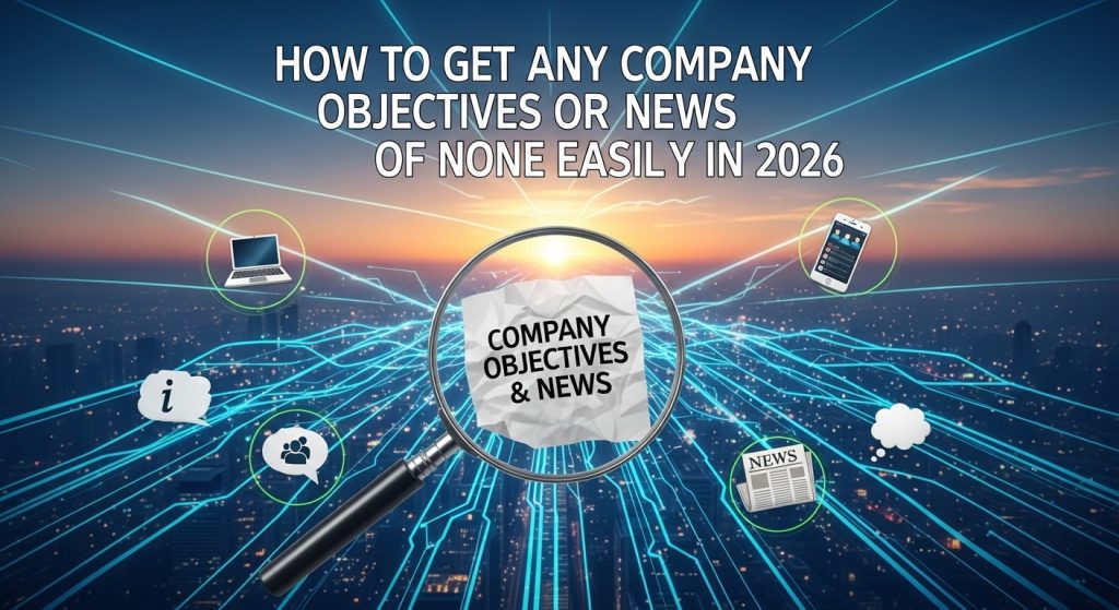 Get Any Company Objectives or News of None