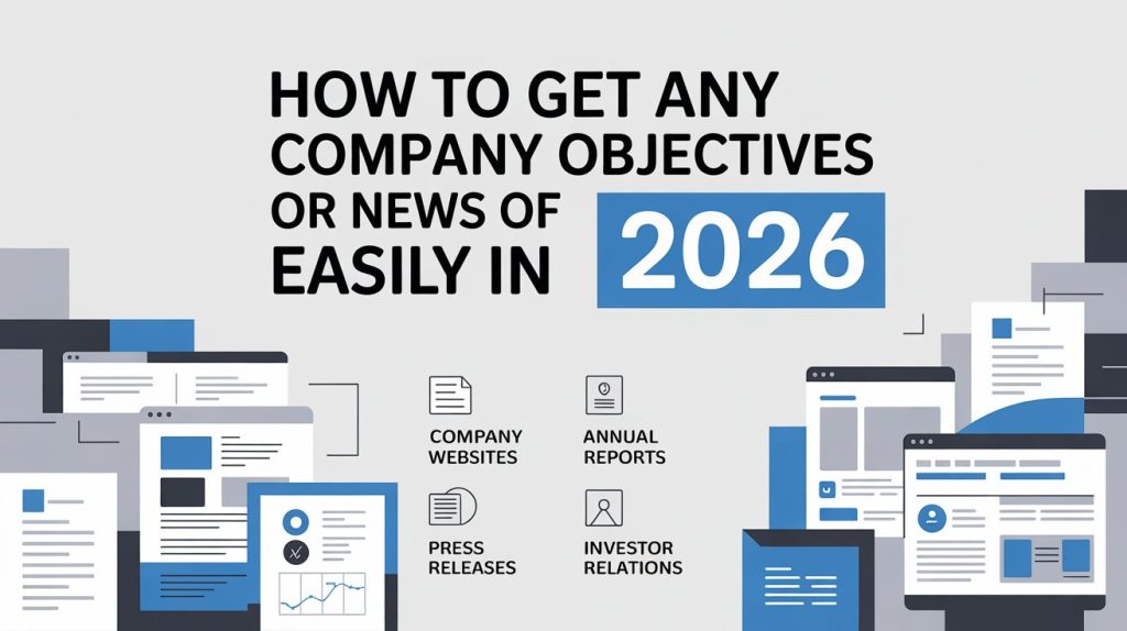 Get Any Company Objectives or News of None