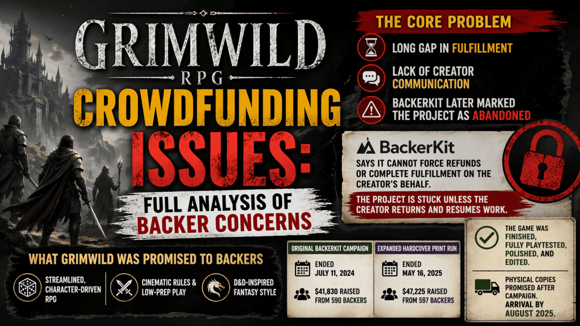 Grimwild RPG Crowdfunding Issues