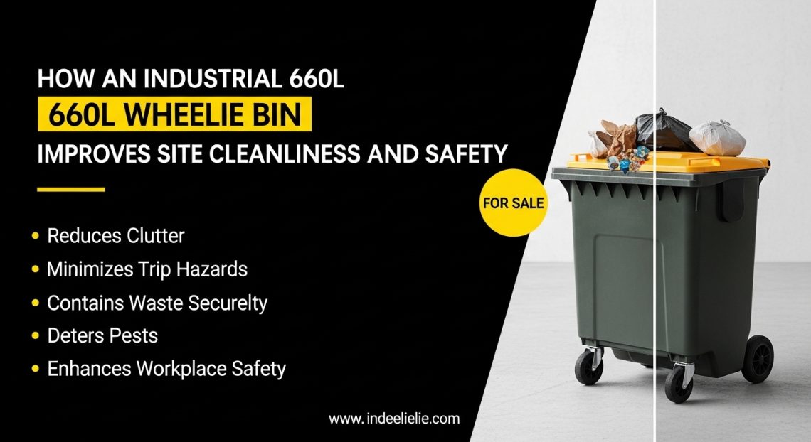 How an Industrial 660L Wheelie Bin for Sale Improves Site Cleanliness and Safety