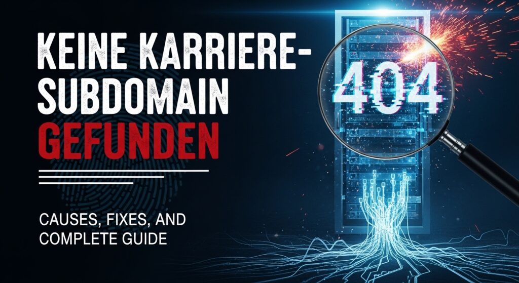 Keine Karriere-Subdomain Gefunden