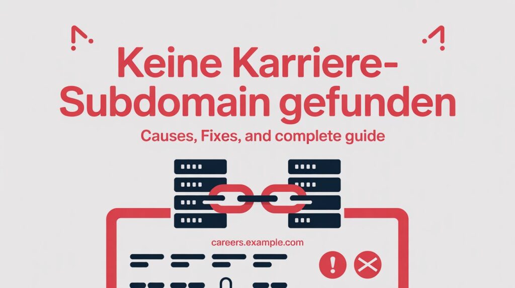 Keine Karriere-Subdomain Gefunden