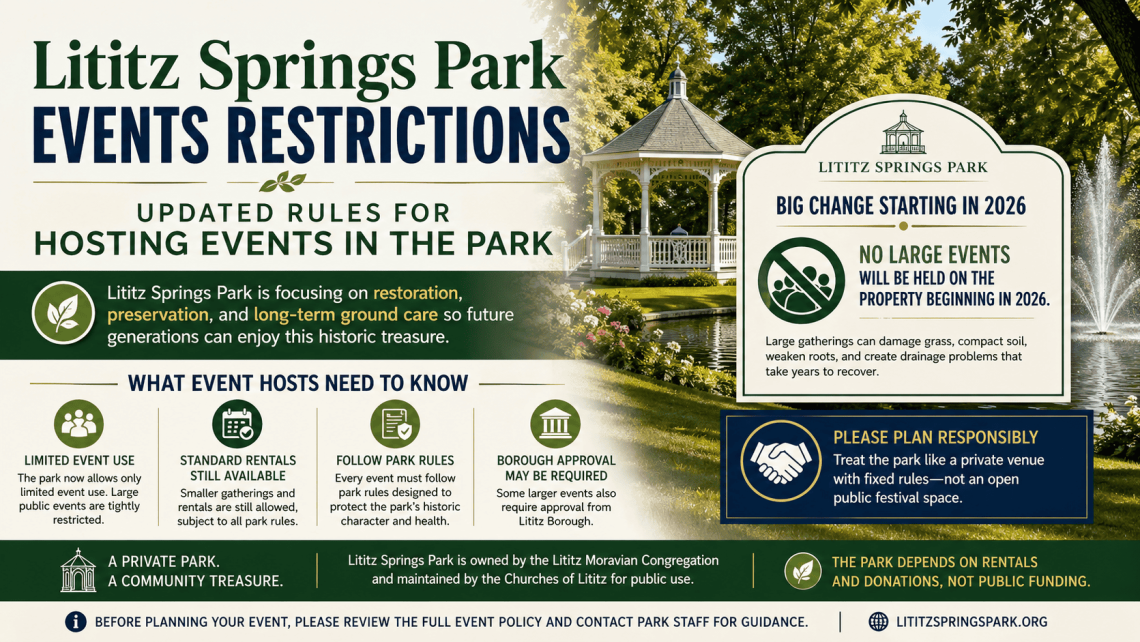 Lititz Springs Park Events Restrictions