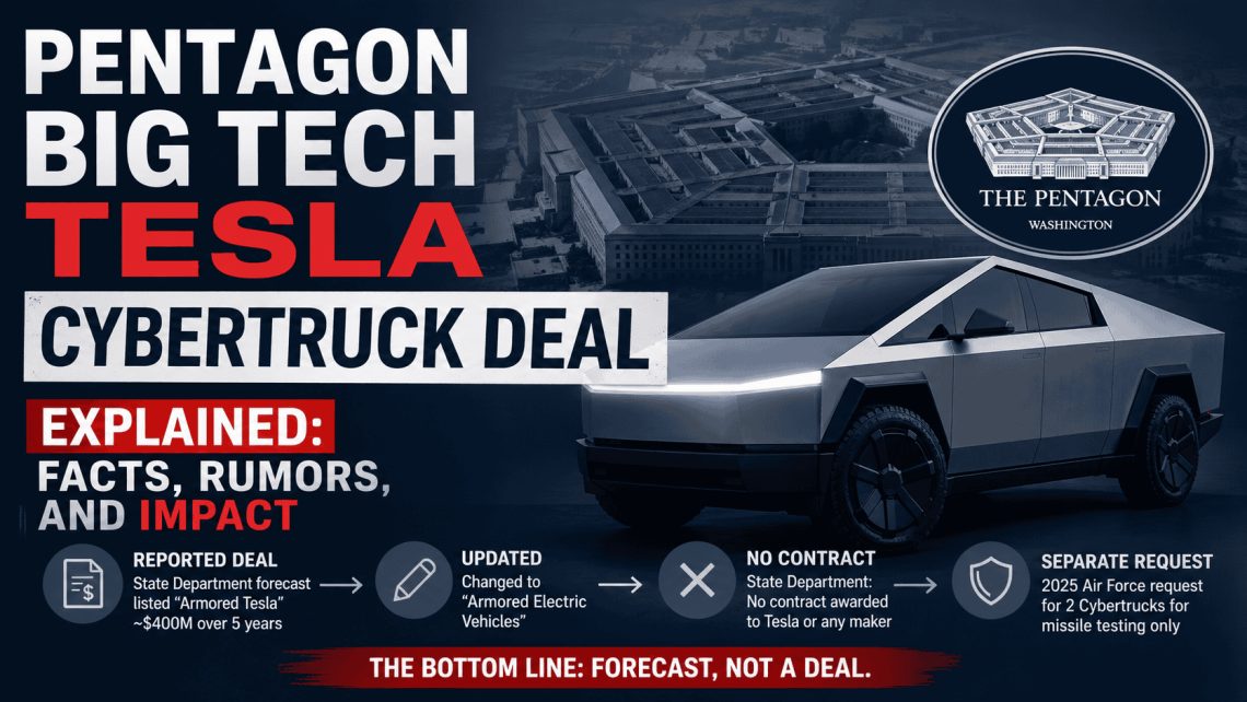Pentagon Big Tech Tesla Cybertruck