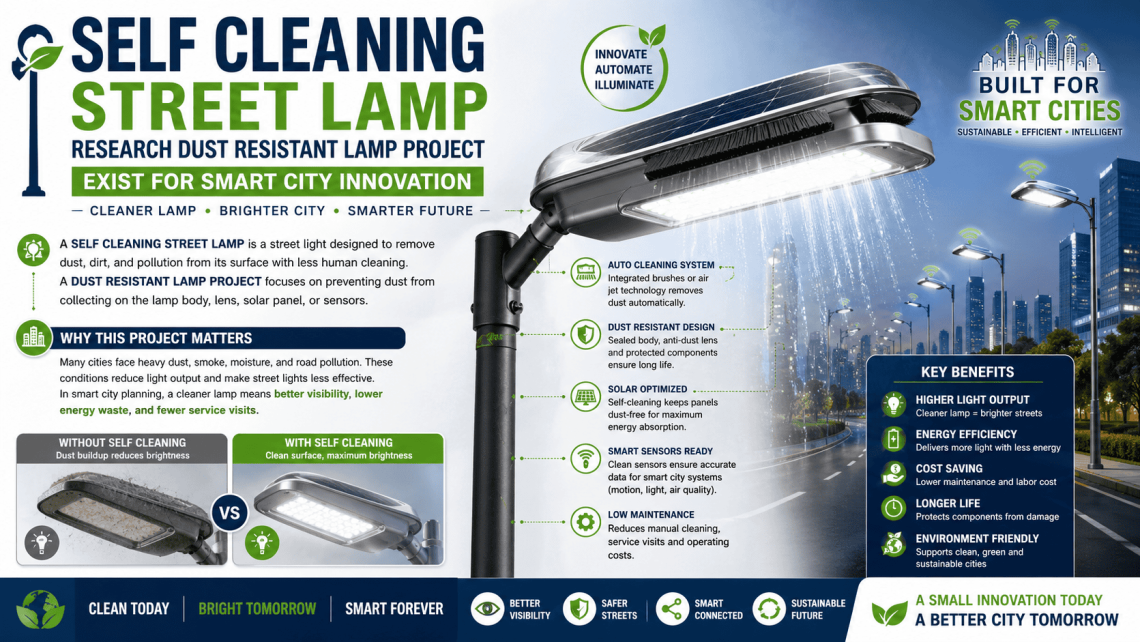 Self Cleaning Street Lamp Research Dust Resistant Lamp Project Exist