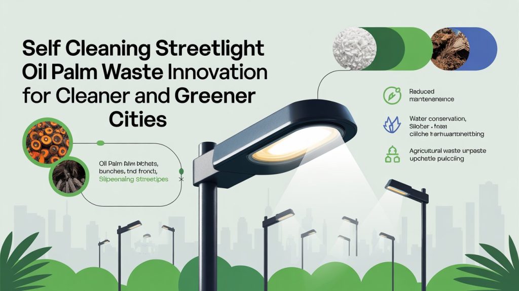 Self Cleaning Streetlight Oil Palm Waste
