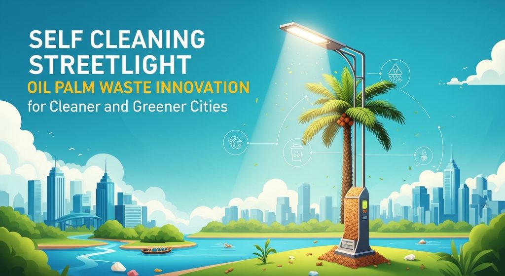 Self Cleaning Streetlight Oil Palm Waste