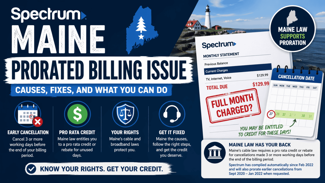 Spectrum Maine Prorated Billing Issue