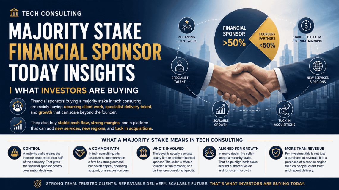 Tech Consulting Majority Stake Financial Sponsor Today