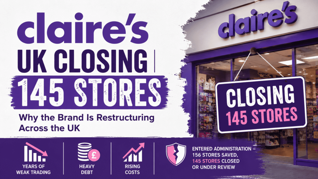 Claire's UK Closing 145 Stores