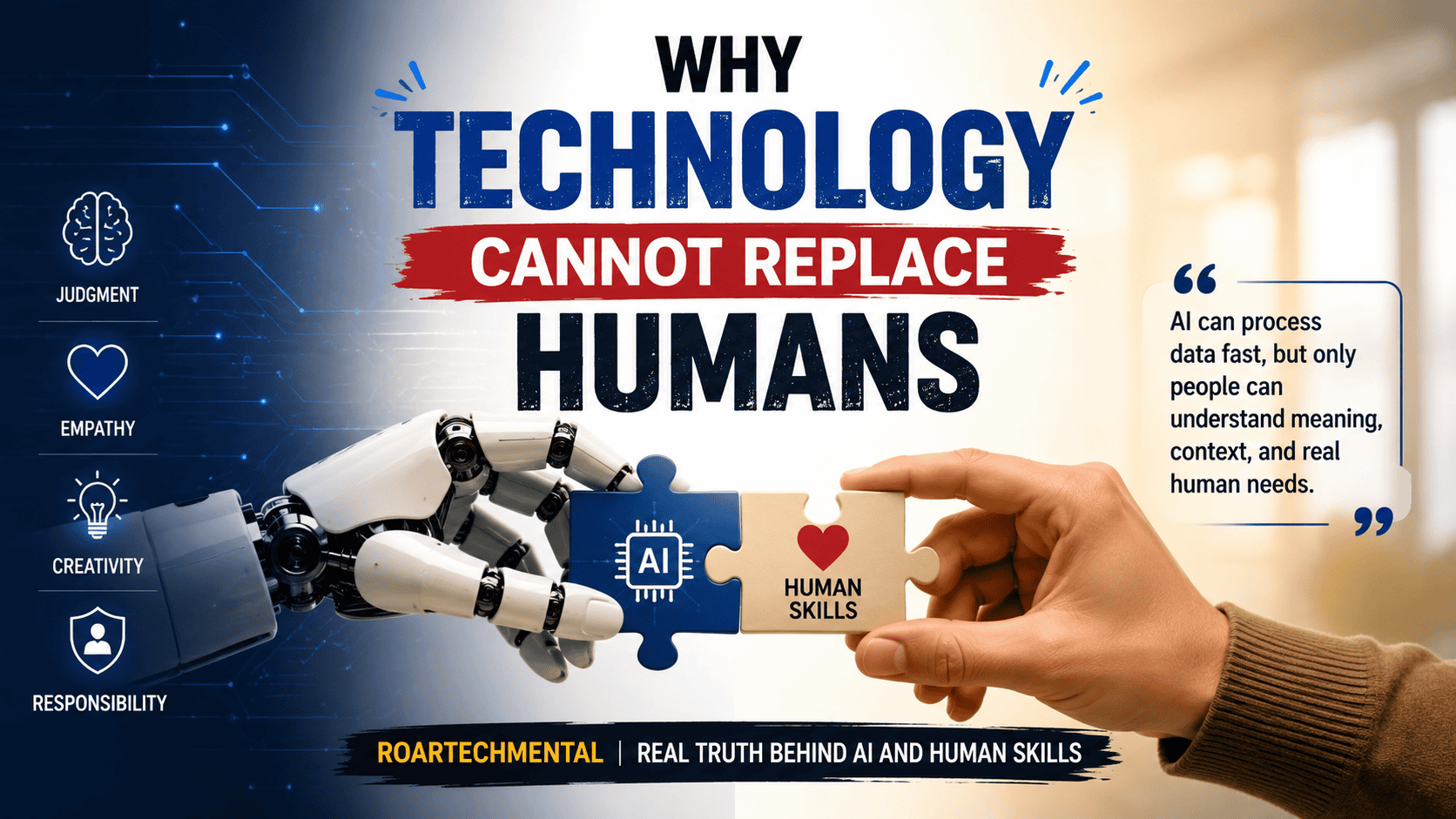 Technology Helpig Humans Why Technology Cannot Replace Humans Roartechmental | Real Truth Behind ...