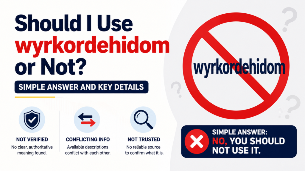 Should I Use wyrkordehidom