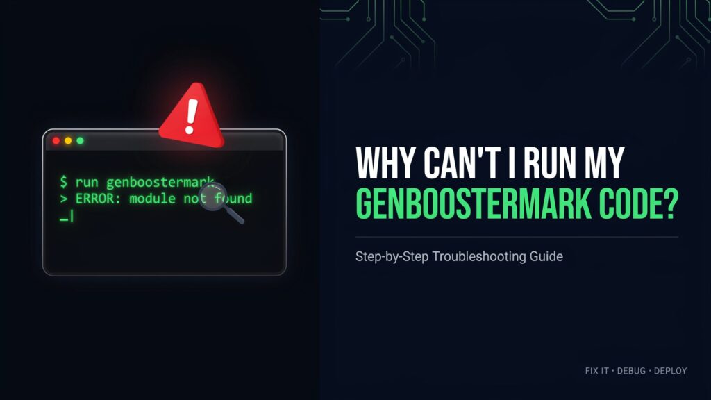 Why Can't I Run My genboostermark Code?