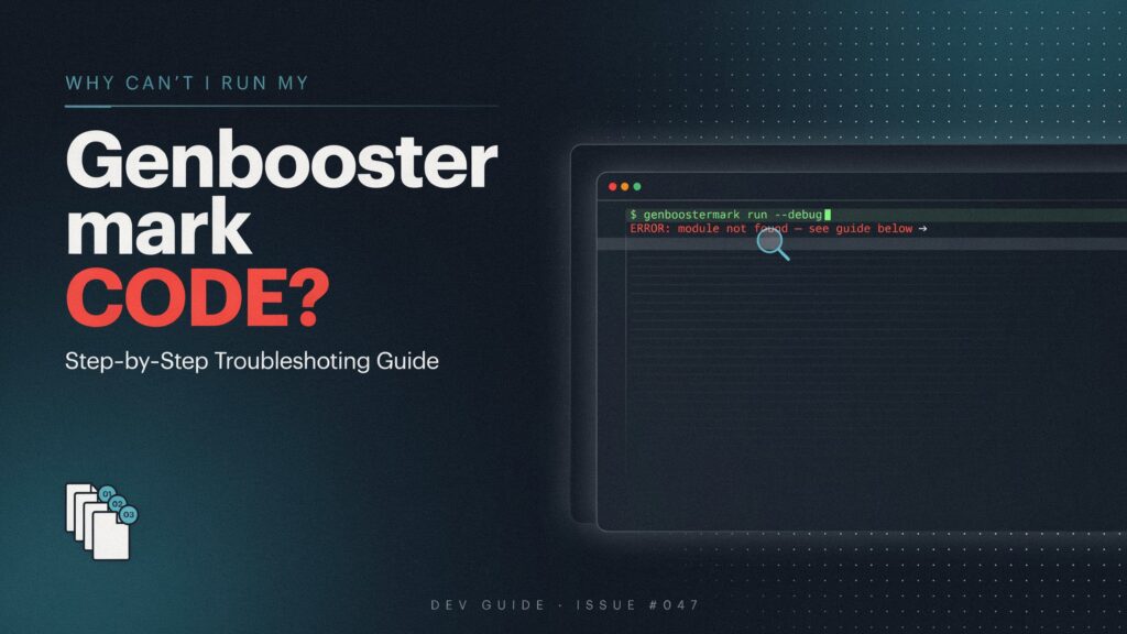 Why Can't I Run My genboostermark Code?