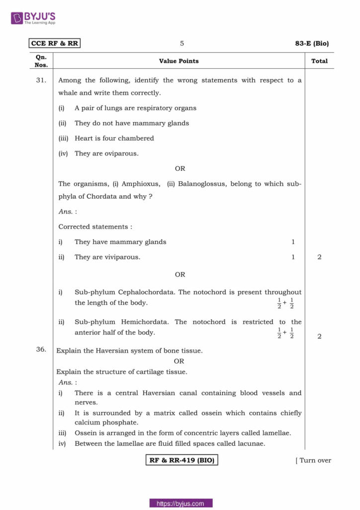 10th Public Question Paper 2018 Answer Key Science