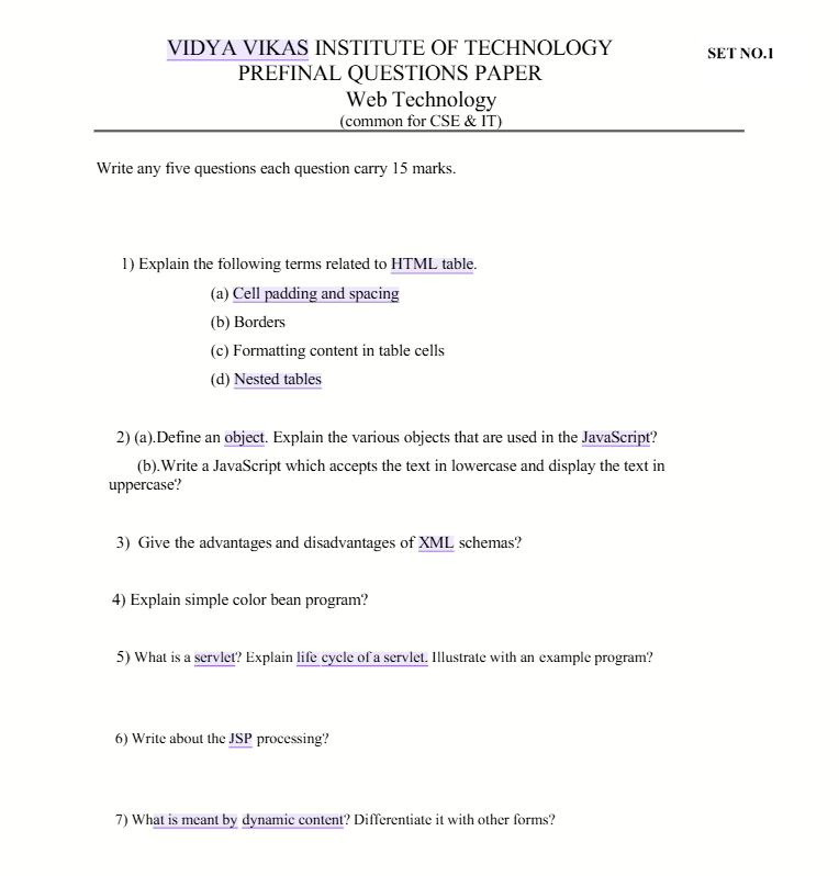 Vidya Vikas Papers Pune Weekly Test 10th